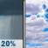 Monday: Slight Chance Rain Showers then Partly Sunny