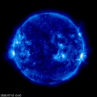 Click for time-lapse image of the sun