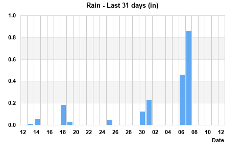 Rainfall last 31 days